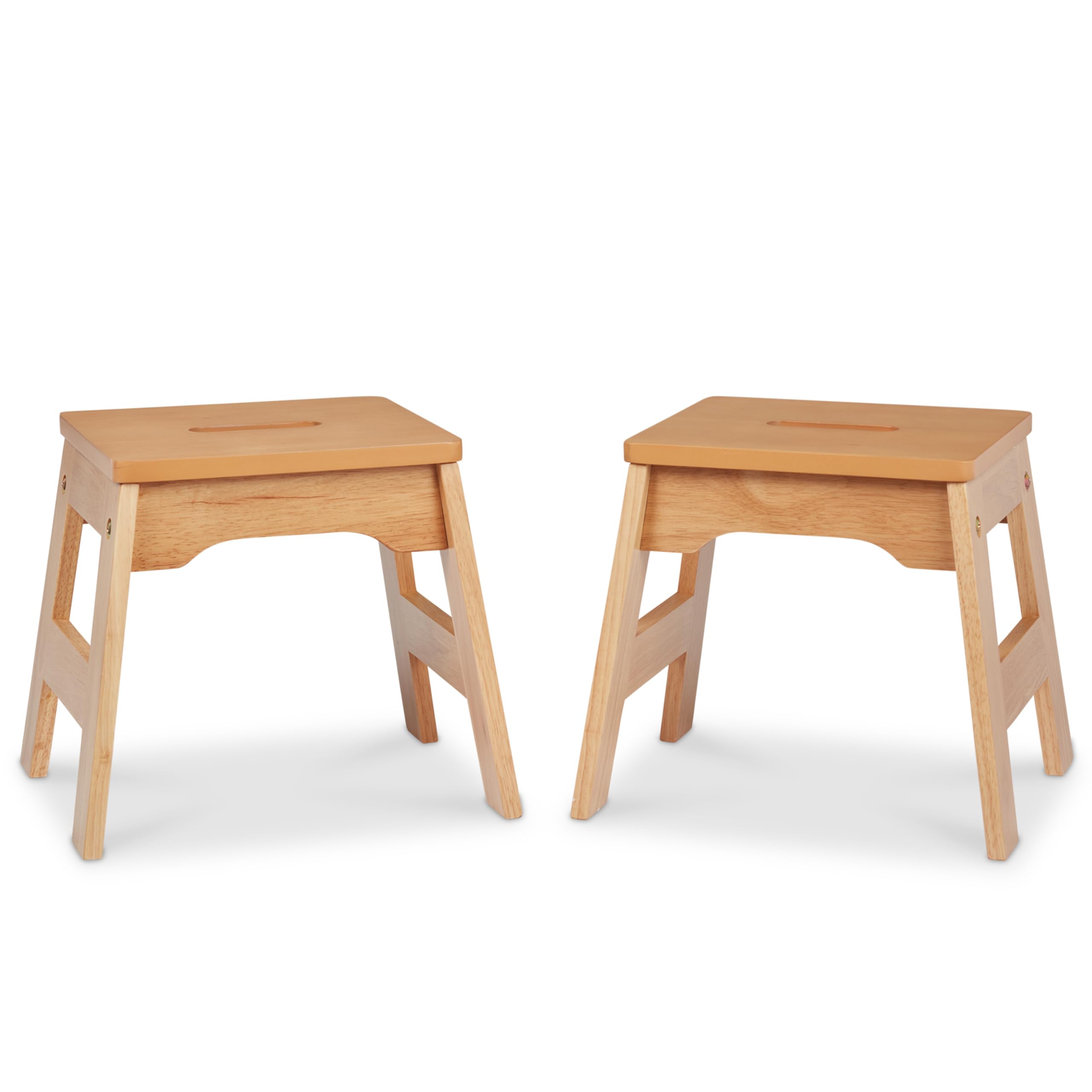 Melissa & Doug Wooden Stools - Set of 2 (Natural)