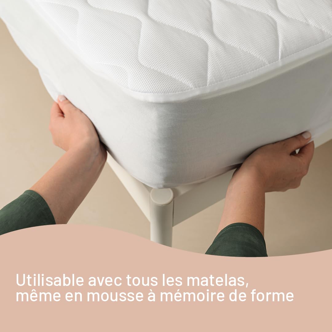 Imetec Chauffe-lit Adapto Matrimonial King Size 200x180 cm, Tissu hypoallergénique matelassé, 6 températures, Minuterie d'arrêt Automatique, Chauffage Rapide, 2 Commandes, Lavable, Sécurité maximale