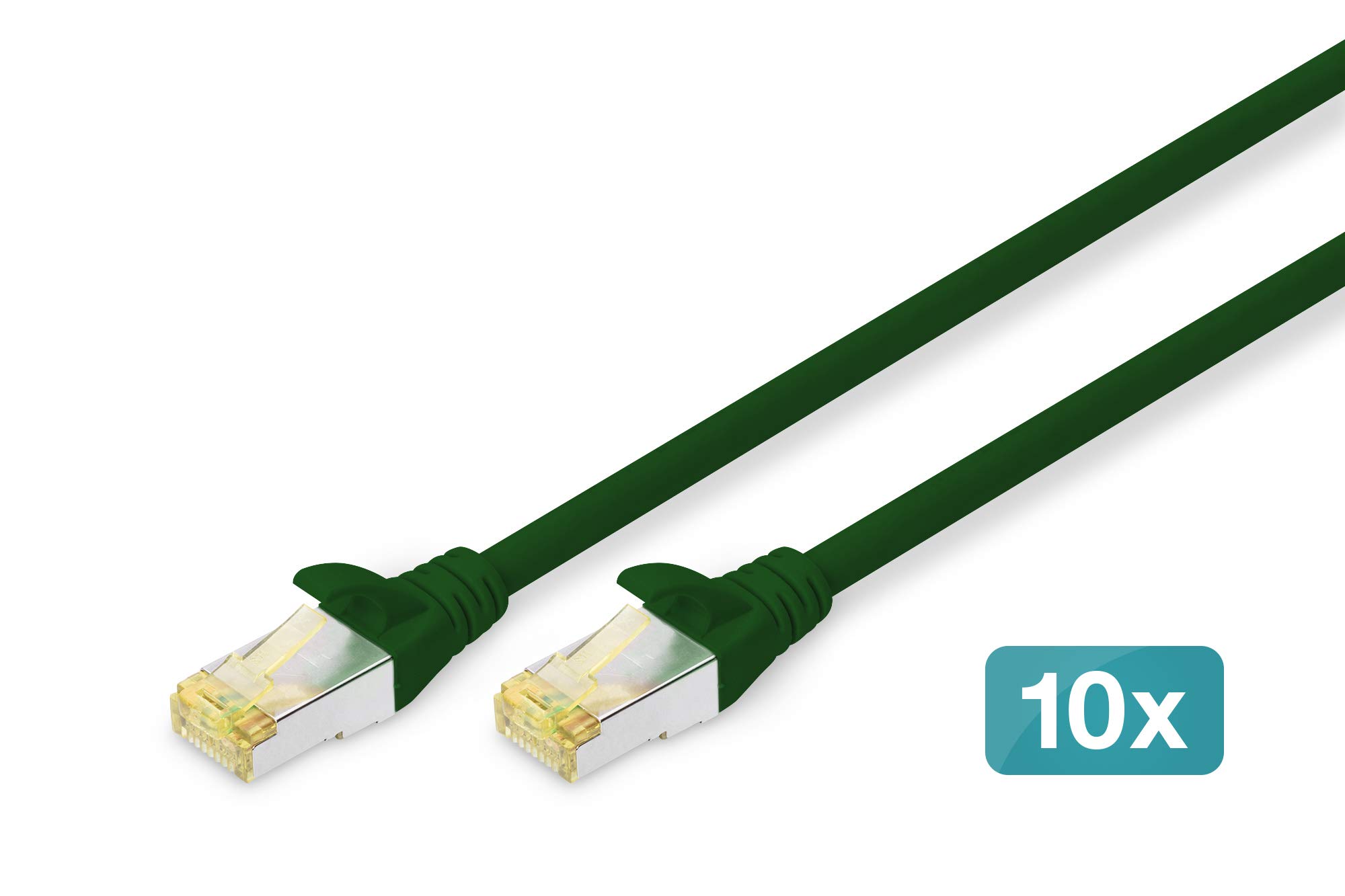 Digitus LAN Kabel Cat 6A – 3 m – 10 Stück – S/FTP Geschirmt – Grün – Bild 6