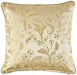 Violet Linen Luxury Damask 18" X 18" Decorative Cushion Cover - Gold