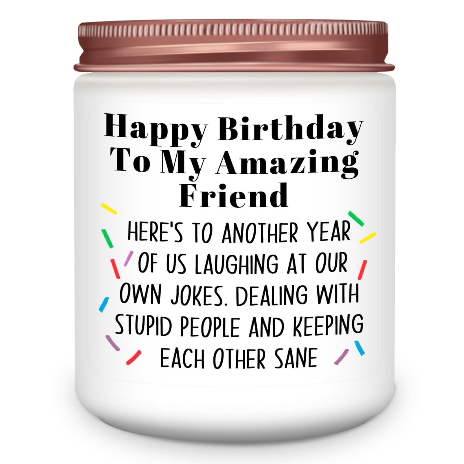 Homsolver Best Friend-Birthday Gifts for Women Men, Funny Friendship Gifts for Woman Candles, Birthday Gift for Friends Sister Bestie BFF Coworker Classmate, Funny Scented Candles