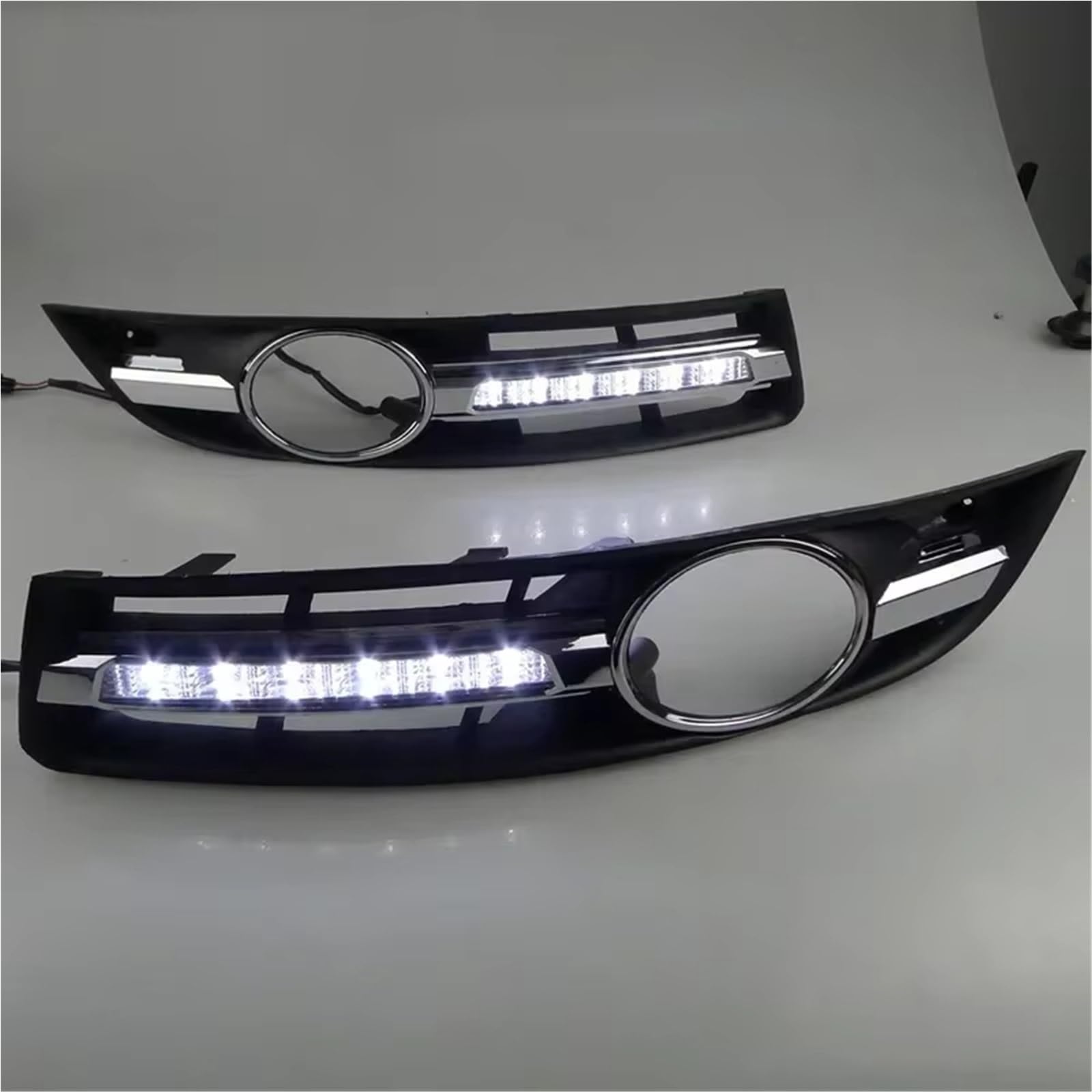 Generico Auto LED 12V Luci Diurne Indicatori Di Direzione Gialli Fari Marcia Diurna Lampada Guida Automatica Fendinebbia Per Passat B6 2007 2008 2009 Fari
