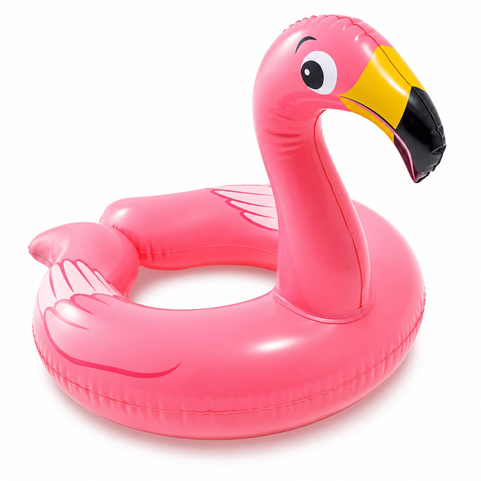 HOMAVEL Inflatable Swim Ring Summer Pool Floats – 55cm/58cm/76cm/91cm Swim Tube for Beach, Summer Water Party, Adult Swim Ring for Family Swimming Pool Fun (Flamingo-55cm)