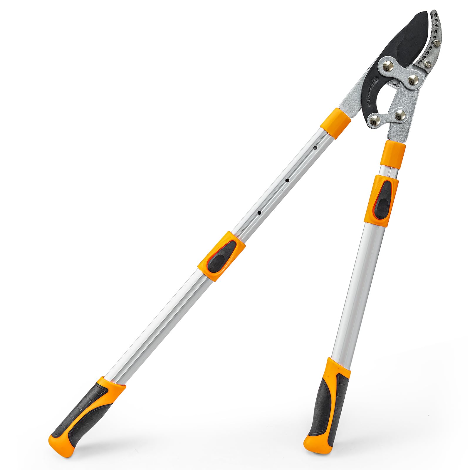 GreenWhim Telescopic Lopper with 60-100cm Adjustable Non-Slip Handle Extendable Garden Tree Loppers Heavy Duty SK5 Steel Blade and Teflon-Coated for Pruning Fresh Branches, Cutting Diameter 50mm
