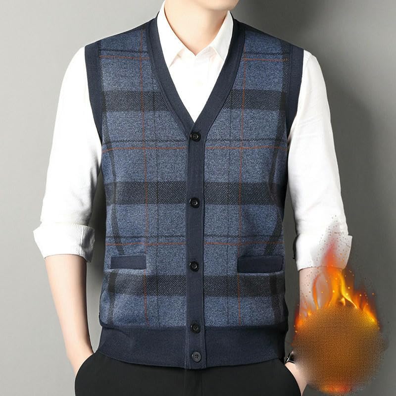 Chaleco de punto para hombre ropa de abrigo otoño invierno 4