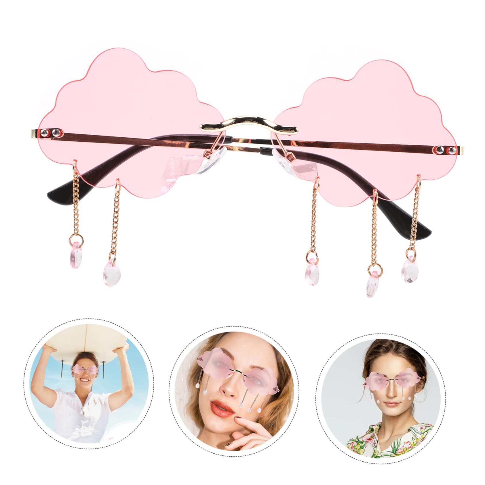 jojofuny 4 Pezzi Trendy Sunes Uomo E Donna Occhiali Da Sole Divertenti Occhiali Da Sole Con Nappe Per Feste