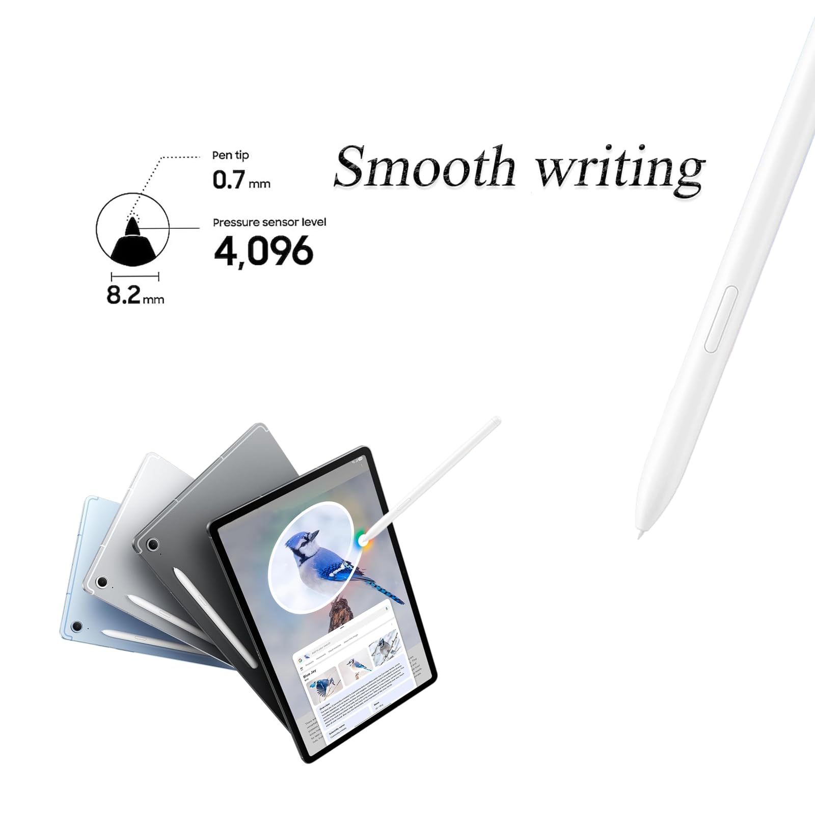 Tab S10 FE S Pen - Lápiz para Samsung Galaxy Tab S10/ S10 FE/ S10 FE+ Pen,SPen Samsung Galaxy Tab s10 fe con Puntas (Blanco)