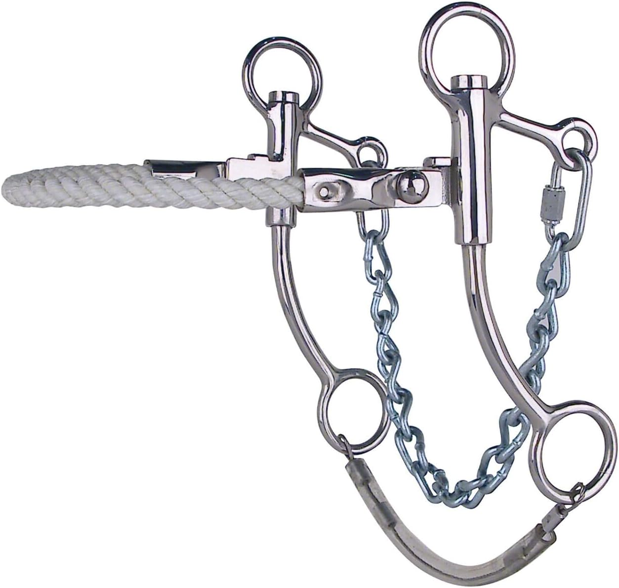 Toklat Stainless Steel Hackamore Swivel Cheek Rope Noseband