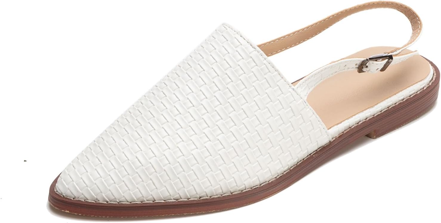 Slingback Flats for Womens Woven Slingback Pumps