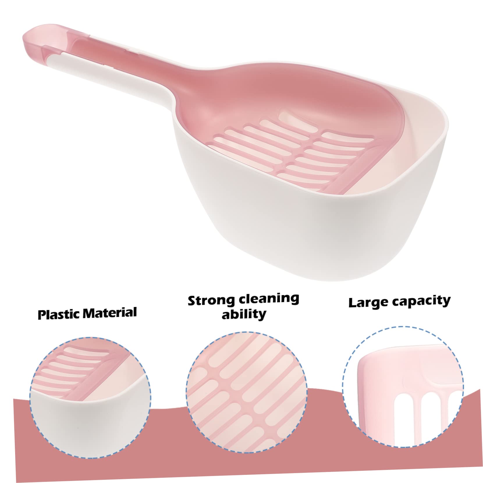 Abaodam 1 Set Cat Litter Scoop with Holder Durable Plastic Cat Litter Tool for Easy Waste Cleanup Options Comfortable Handle for Home Use