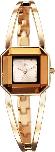 Fastrack Vyb Quartz Analog Rose Gold Dial Rose Gold Sheet Metal Strap Watch for Women-FV60045WM01W