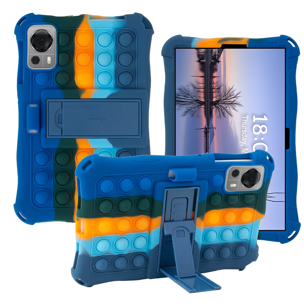 Custodia In Silicone Con Supporto E Tracolla Per DOOGEE T20 Mini Pro, ALLDOCUBE IPlay 50 Mini, TCL TAB 8 | Rosa Viola - 4