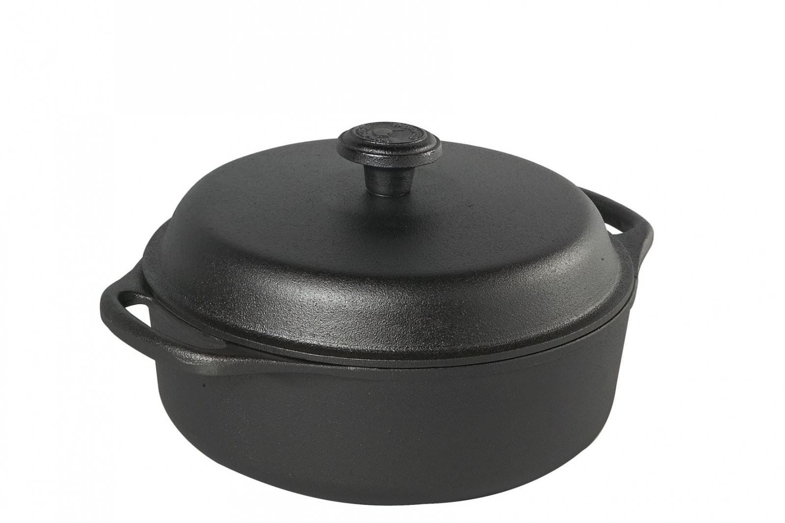 SKEPPSHULT Naczynie do pieczenia, żeliwo, czarne, 3 l