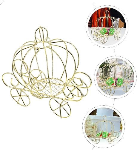 Miniatura 2 de IMIKEYA 3 cajas de calabaza fruta caja de dulces regalo bebé decoración regalos de Navidad boda florero princesa carruaje figura delicada