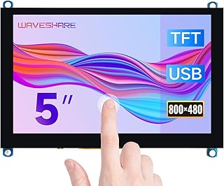 Waveshare Raspberry Pi 800X480 5inch HDMI LCD H Capacitive Touch Screen LCD HDMI Interface Supports Multi Mini-PCs and Multi Systems