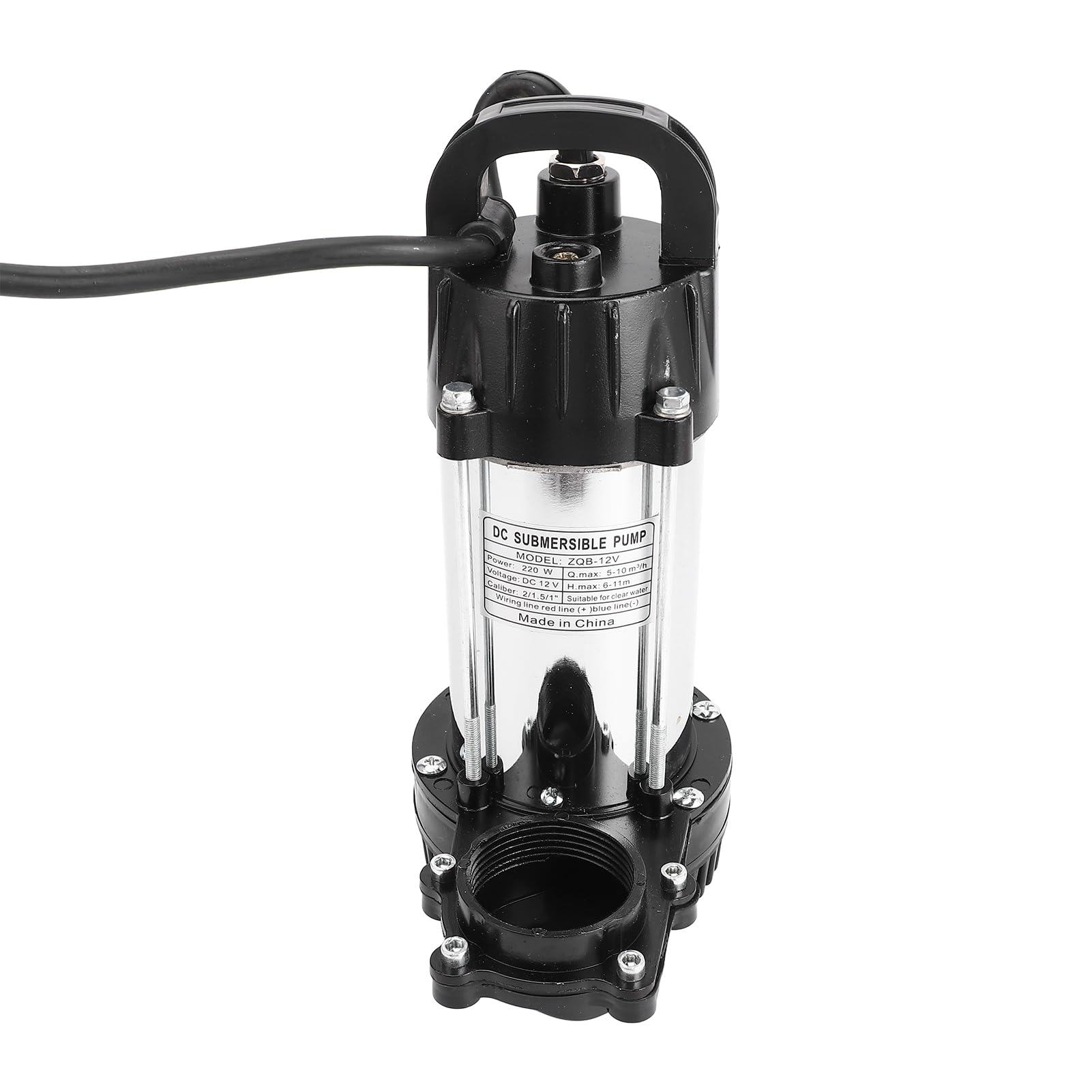 SIXRUN Pompa per Acquario Grande Ruota Centrifuga per Serbatoi D'acqua, Ingegneria Solare ABS Pompa di Immersione Profonda 2 -cc