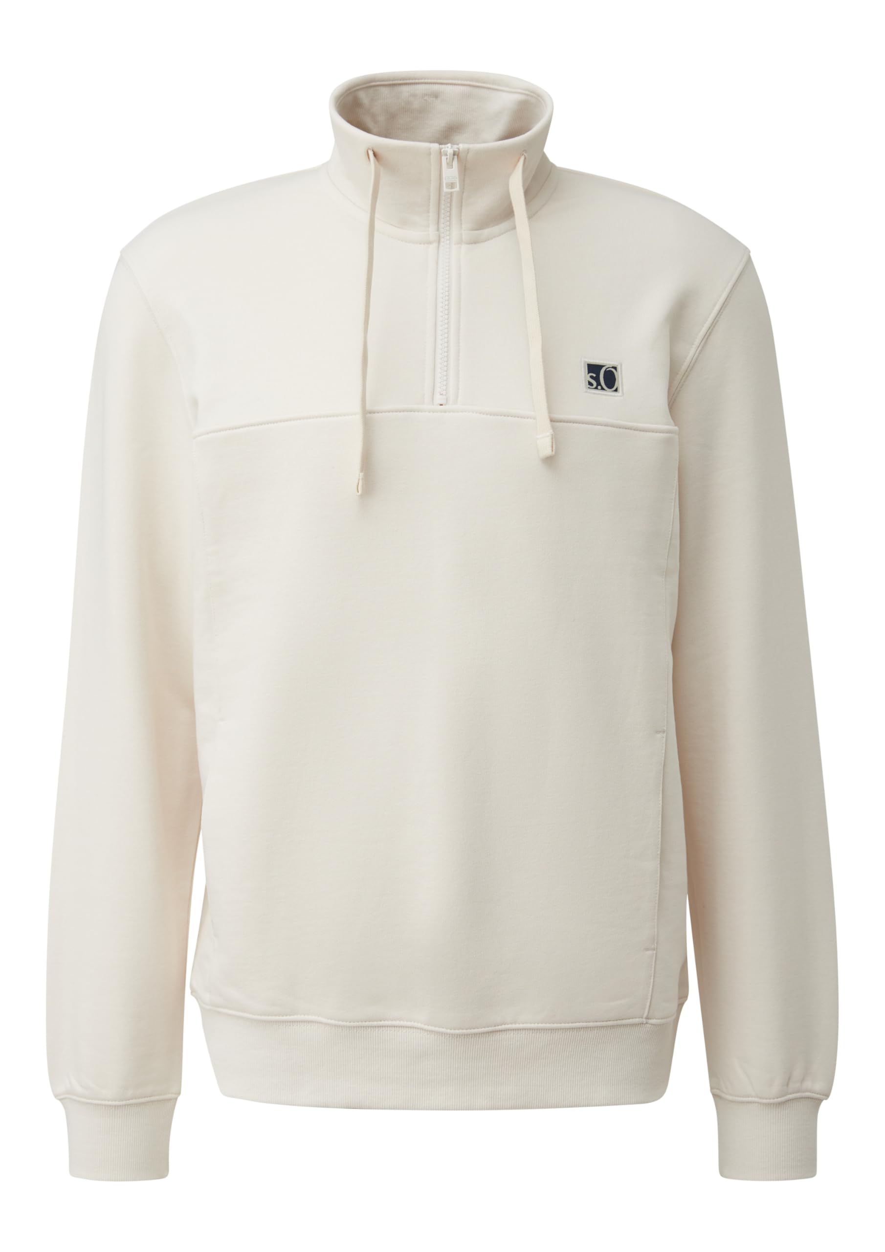 s.Oliver Sweatshirt mit Eingrifftaschen und Label-Patch