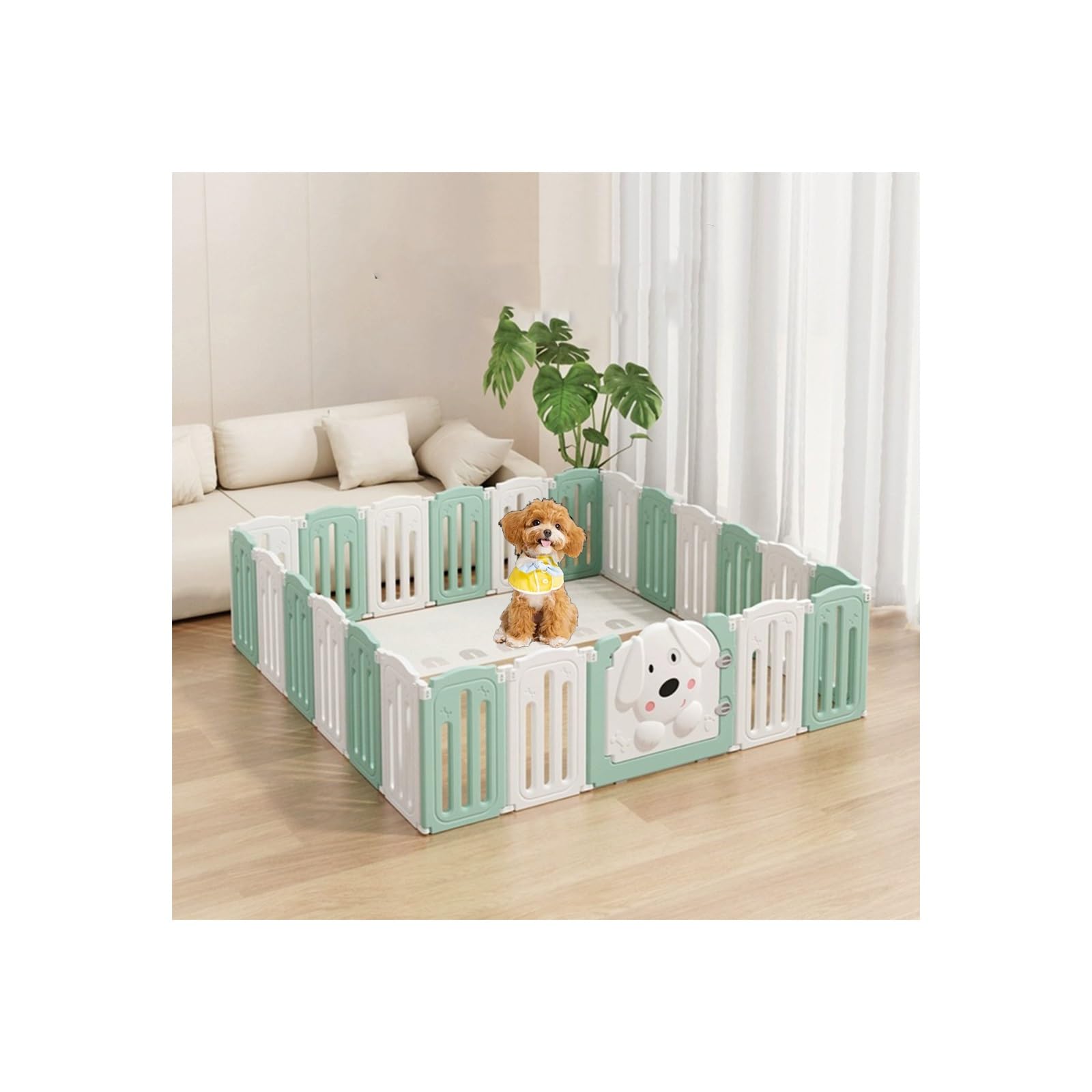 Parc pour chiot intérieur extérieur | Clôture pour animaux et parc pour chien léger