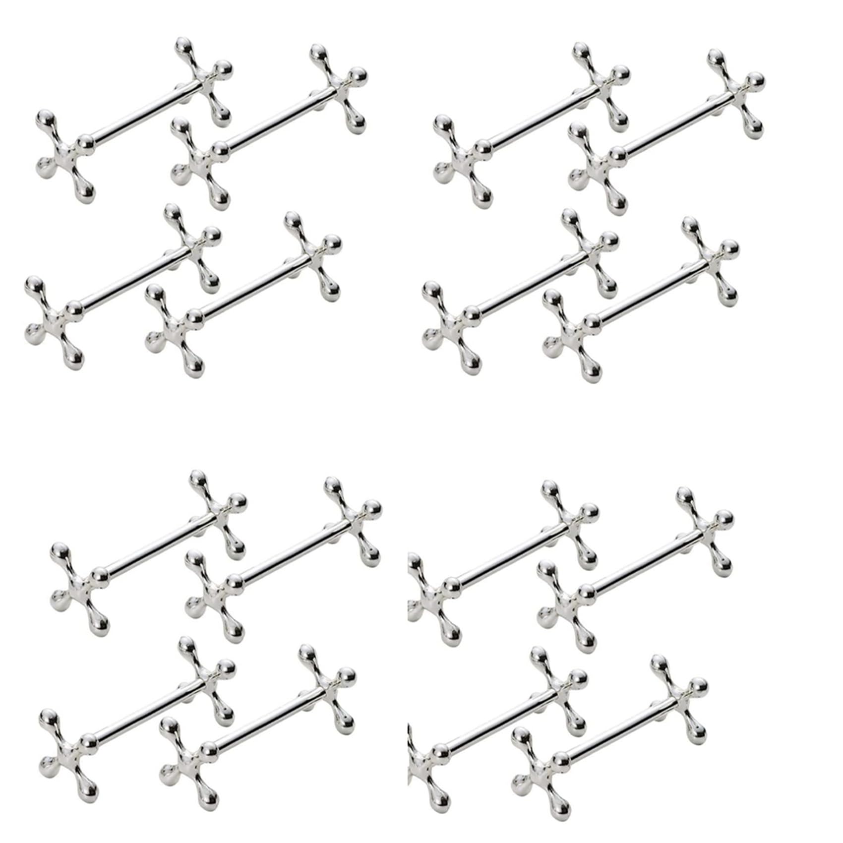 Support de couteau en alliage de zinc anti-tache de nappe lot de 16