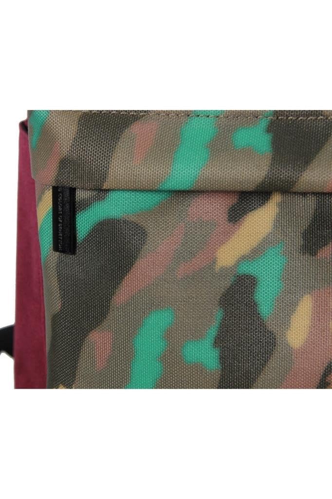 United Colors Of Benetton Okul Sırt Çantası, 40 X 29 X 11 Cm, Bordo Kamuflaj, Orta