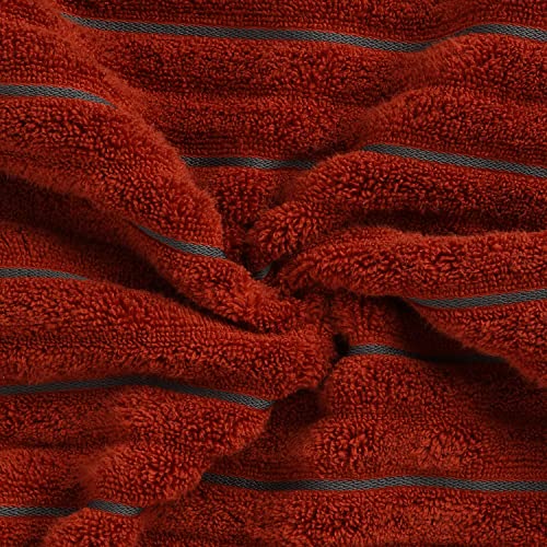 Image of Spaces Hand Towels | 100% Cotton | Spa & Gym Towel | Highly Absorbent & Ultra Soft | 2 Piece Set | Premium Hand Towel | 40 x 60 cm | Dark Orange