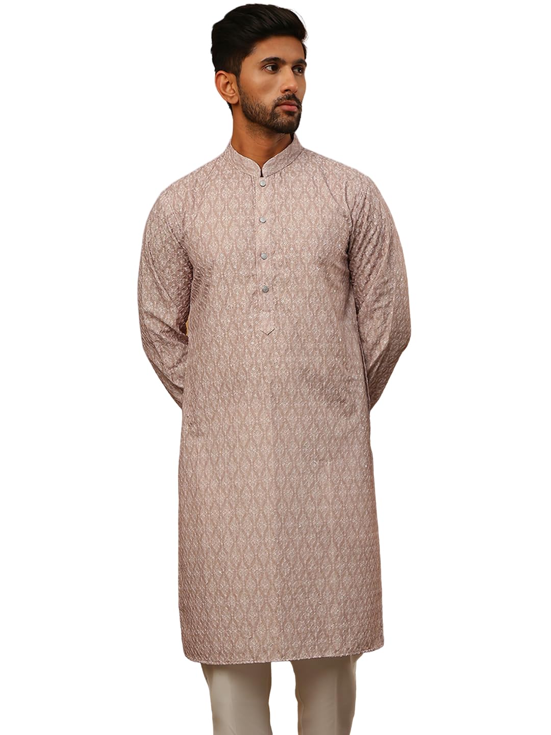 jompers Cotton Blend Printed & Embroidered Kurta Pyjama-picture-21
