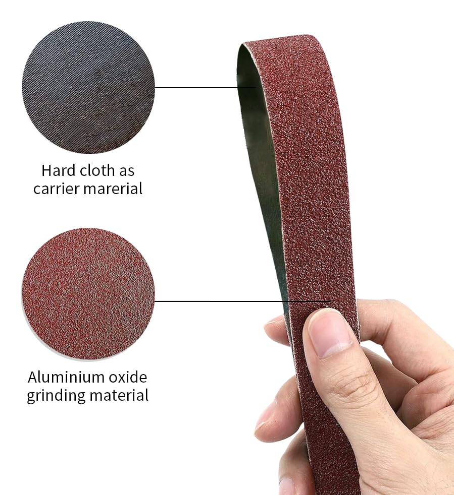 1x 30 inch 60 grit sanding belt  premium aluminum oxide sanding belt  premium sander sandpaper  12 pack