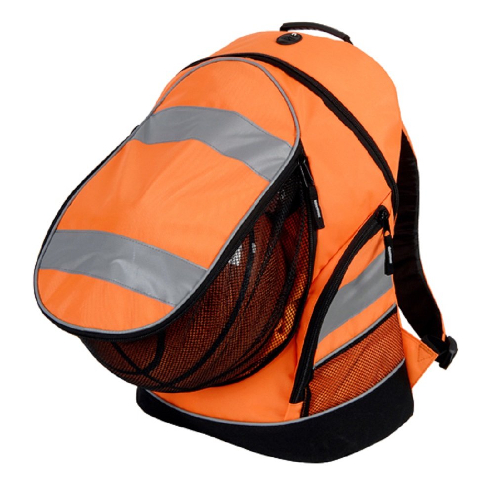 EURO HI VIS BACKPACK 3 HIGH VISIBILTY COLOURS CYCLING RUCKSACK SCHOOL BAG (Hi Vis Orange)