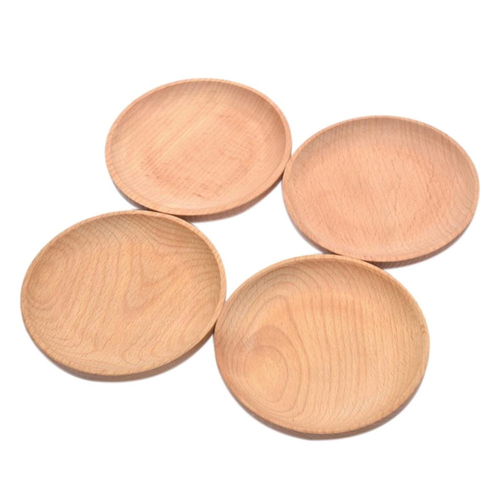 Elegante tazza da tè in bambù con piattino e vassoio, elegante piatto di frutta e supporto per casa e cucina, ecologica, per gli amanti del tè