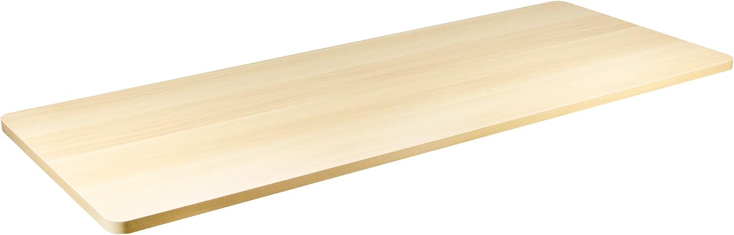 VIVO Light Wood 60 x 24 inch Universal Solid One-Piece Table Top for Standard and Sit to Stand Height Adjustable Home and Office Desk Frames, DESK-TOP60C