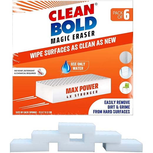 CleanBold Magic Eraser Sponge - 6 Pcs