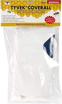 Little Giant Beekeeping Tyvek Coverall | Protective Farm and Bee Suit | Bee Coveralls for Beekeeping | Large