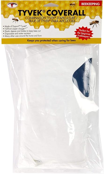 Little Giant Beekeeping Tyvek Coverall | Protective Farm and Bee Suit | Bee Coveralls for Beekeeping | Large
