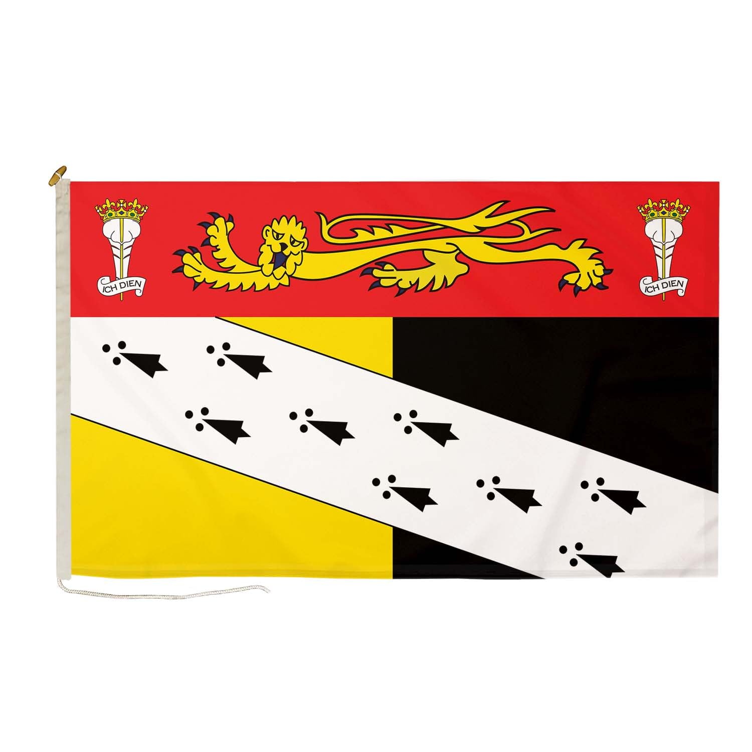 DuraFlag Norfolk Crest 5ft x 3ft with Rope and Toggled - Premium Quality 5x3 County Flags, 5ft x 3ft (150cm x 90cm)