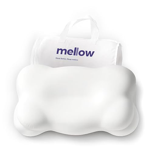Mellow CloudAlign Memory Foam Pillow for Neck & Shoulder Support, Standard | Dual Height Ergonomic Cervical Pillow for Side Back & Stomach Sleepers, Contoured Orthopedic Bed Pillow with Washable Cover