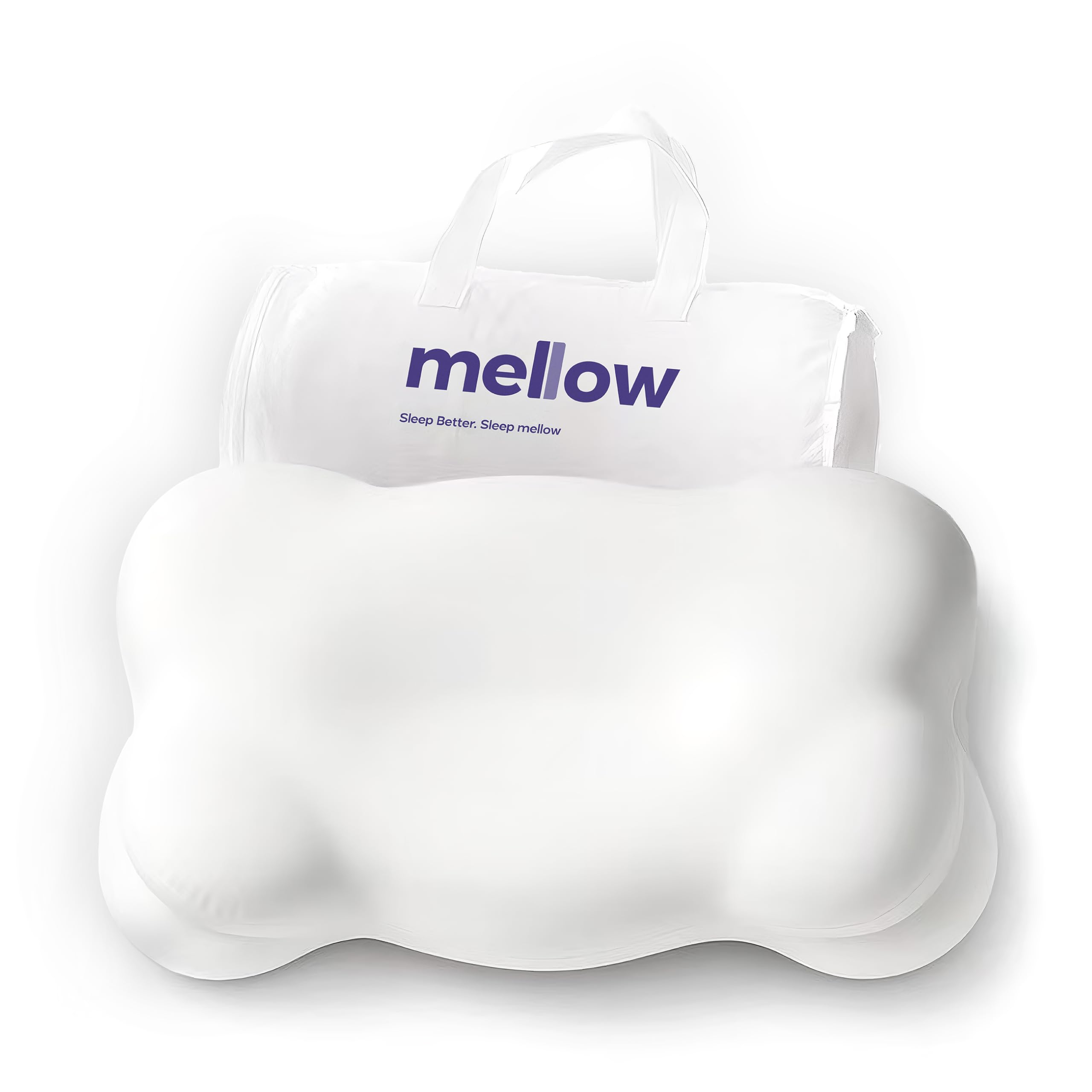 Mellow Cloud Alignment Pillow – Ergonomic Support for Neck & Spinal Alignment, Dual Height, Adjustable Fill, Machine Washable Cover
