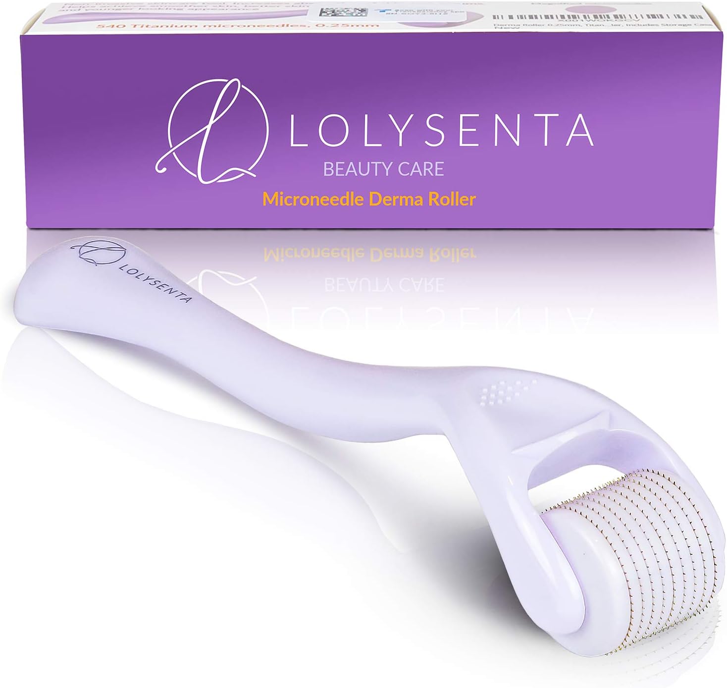 Derma Roller 0.25mm Titanium Microneedle Roller for Face Microdermabrasion Facial Roller Microneedling Dermaroller Includes Storage Case