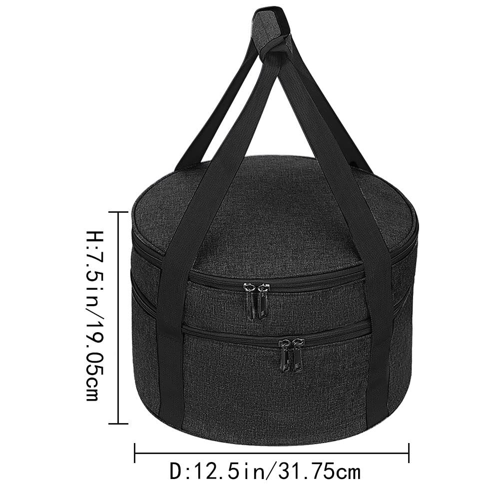 Cacerola, portador de pasteles, bolsa de almacenamiento aislada con asas de transporte, 2 compartimentos, bolsa de almuerzo aislada, soporte para ensalada para picnic, comida a la playa, viaje de un