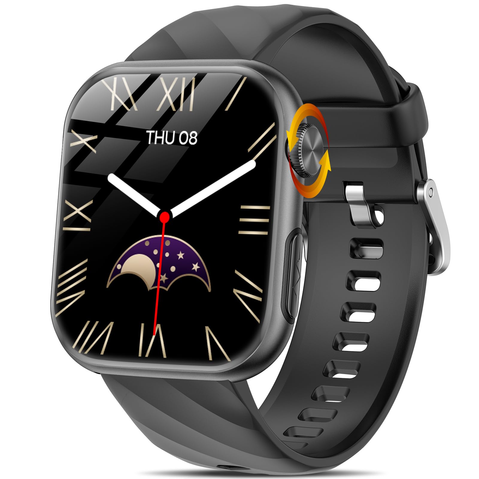 Marsyu Reloj Inteligente con ECG/Presión Arterial,HRV Sueño, Hombre Mujer | Reloj Salud con Pantalla AMOLED 1,97" 30s Mini Chequeo/Composición Corporal/24H Pulsómetro/SpO2/IMC/Temperatura Corporal/SOS