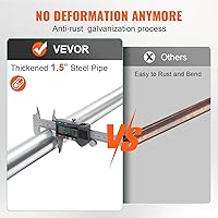 Vista 5 de VEVOR Barra de carga, Barra de carga dentada ajustable de 89" a 104", Barra estabilizadora de carga de acero resistente con capacidad de 309 lbs