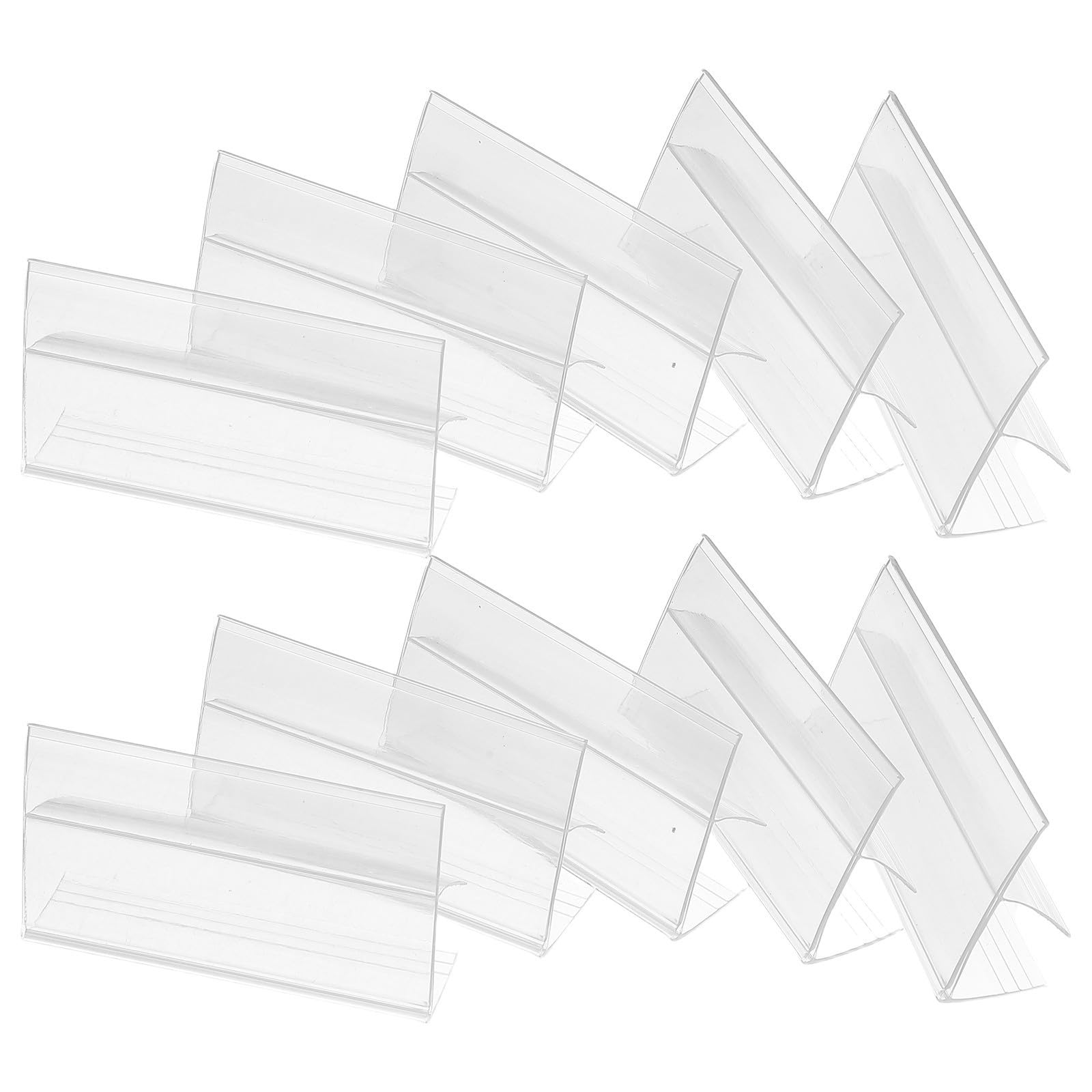 Supports d'Étiquettes en Plastique Transparent 100 Pièces Pinces pour Présentoirs de Prix, Adaptés aux Supermarchés et Commerces de Détail