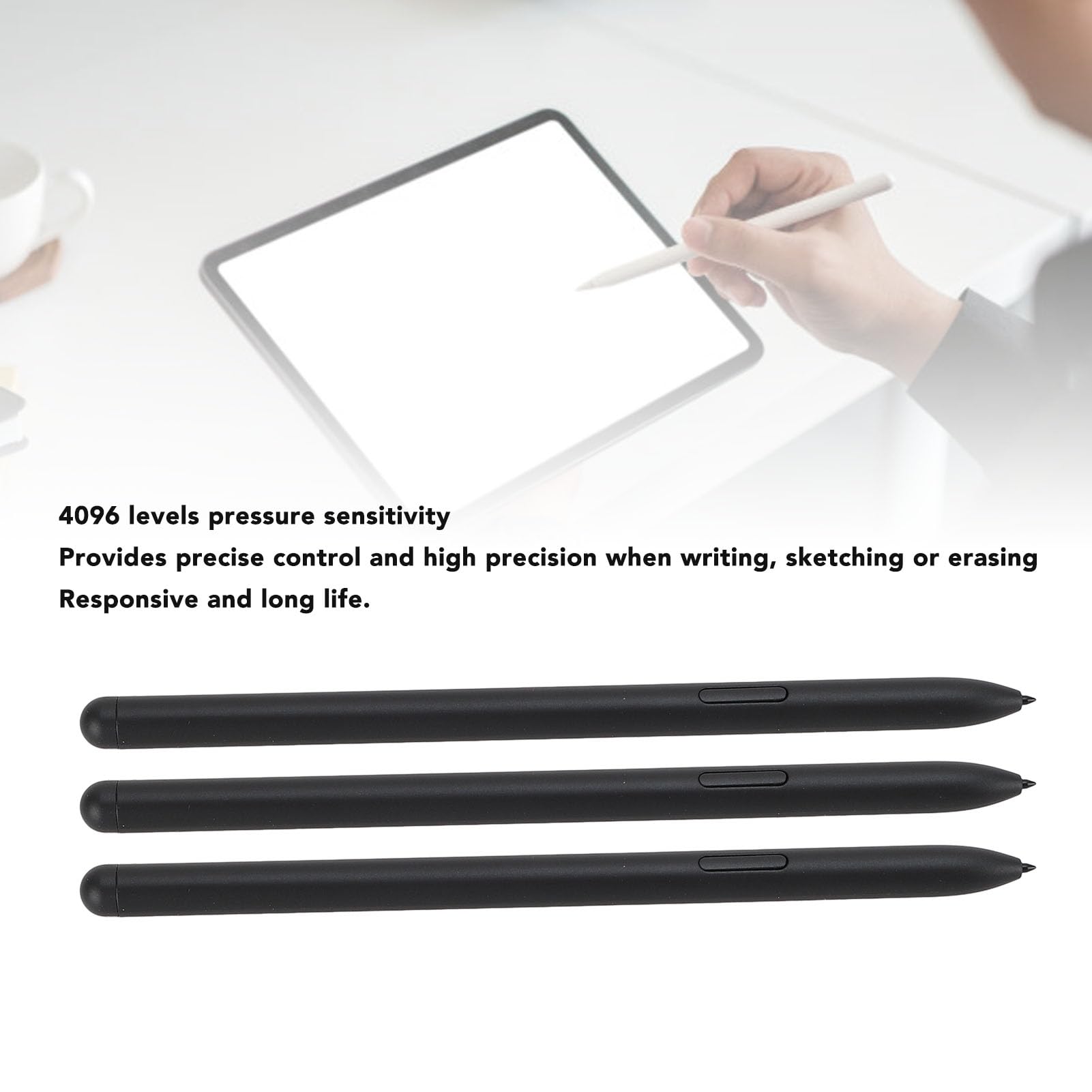 Yunseity Profesional Magnetic Stylus Pen Control Preciso 4096 Sensibilidad de Presión Táctil Pen para Tab S7 S7 Plus Fe Lite, Paquete Integral de Bolígrafos de Reemplazo para Artistas y Diseñadores