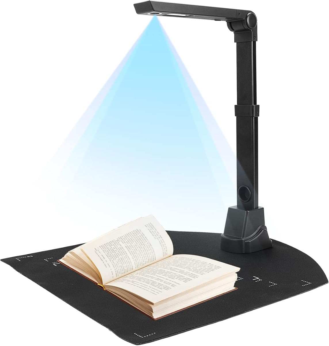 13MP Book Document Camera for Teachers,Capture Size A3/A4 | Multi-Language OCR Recognition by AI Technology,Foldable&Portable,Real-time Projection,Video Recording, Windows,Mac OS,Linux