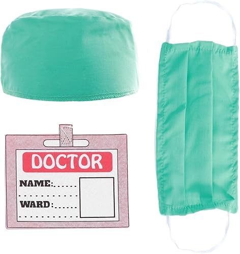 Miniatura 2 de Ropa quirúrgica para niñas, disfraz de médico, 7 piezas, kits de juego con disfraz y accesorios para fiestas de Halloween