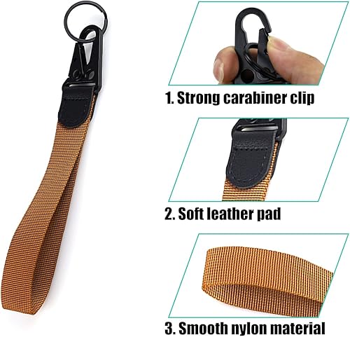 Miniatura 3 de Correa de pulsera para llaves, correa de muñeca de mano, elegante llavero de pulsera, llavero de la cartera, tarjeta de identificación de