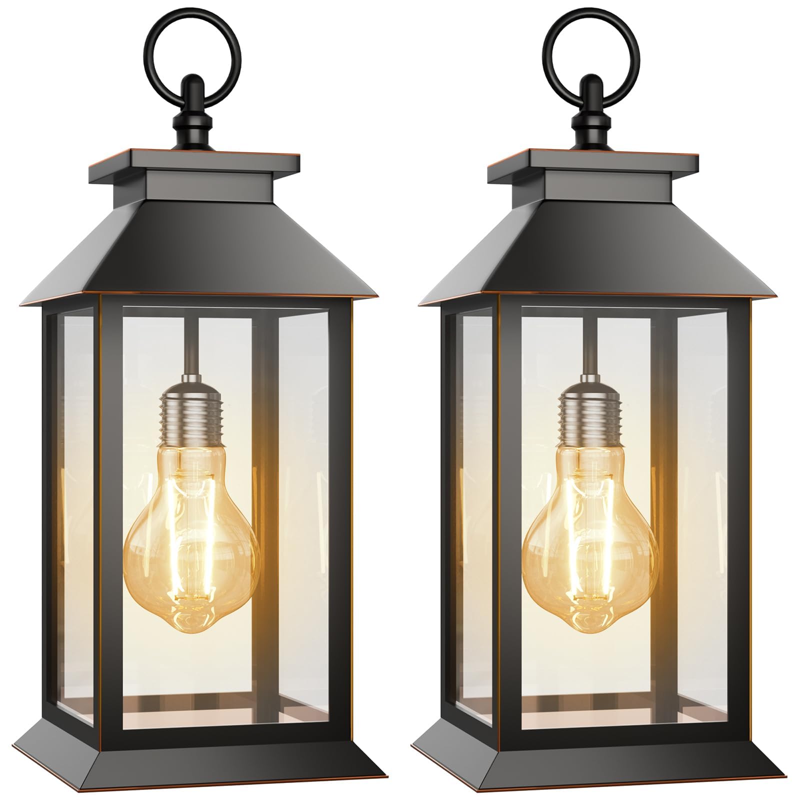 AYTPU 2-Pack Solar Lanterns