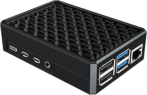 Raspberry Pi 4 Case, Miuzei Aluminiun Raspberry Pi Case Passive Cooling with Heatsink Cooler for Pi 4 Model B 8GB/4GB/2GB