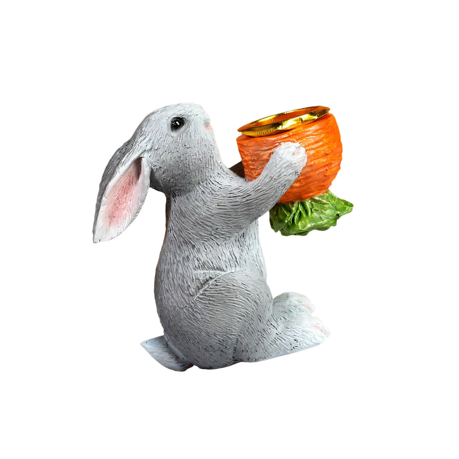 Snorvixre Bunnies Figurines Resin Rabbits Statue Easter Holders Spring Home Decors Centerpieces Housewarming Gift Easter Rabbits Figurines