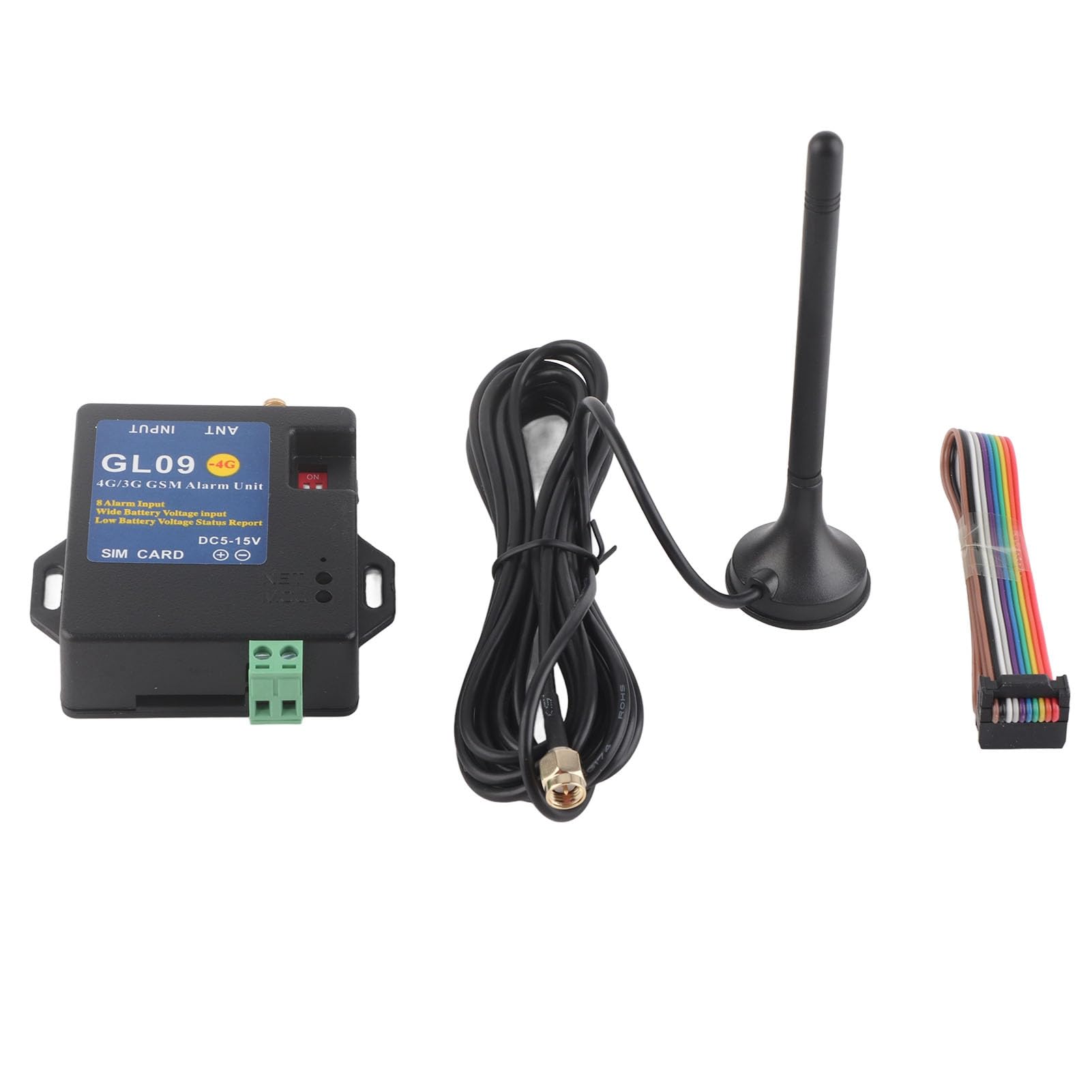 4G 3G GSM di sicurezza allarme Modulo di avviso a 8 canali Ingresso a basso consumo Wireless Home Warehouse Security Dispositivo Black ABS Plastic (Versione)