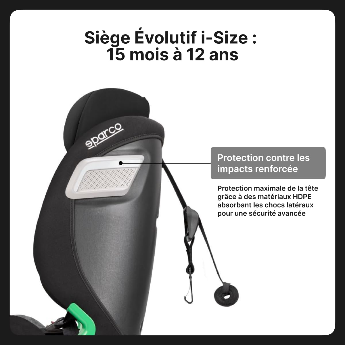 SPARCO SK5000IGR Kindersitz schwarz